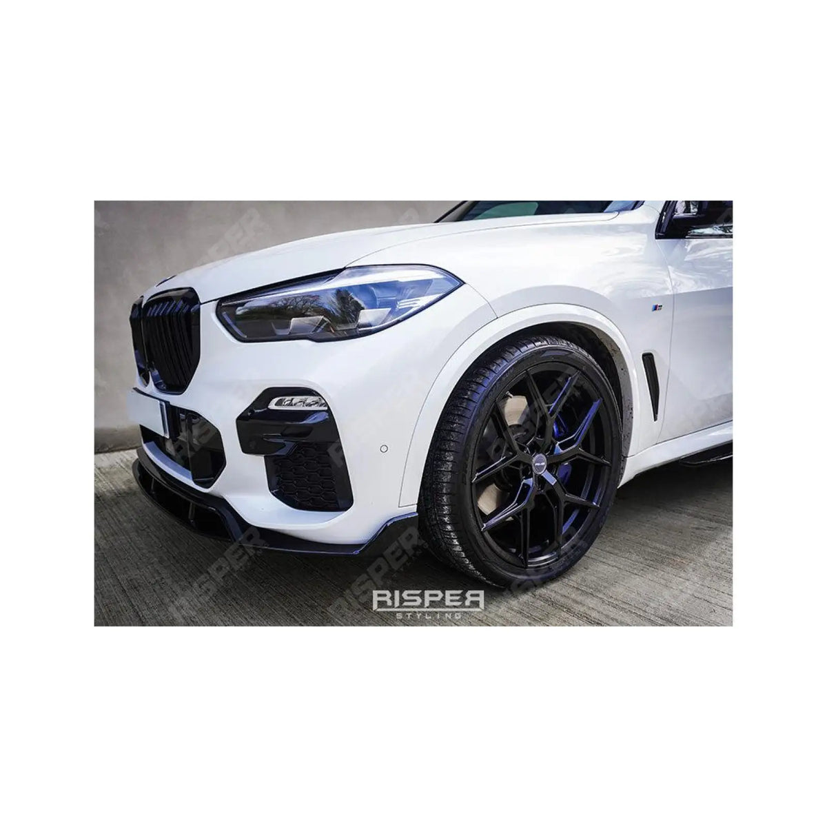 Black Knight Front Splitter in Gloss Black For BMW X5 G05 M Sport 2018-2022