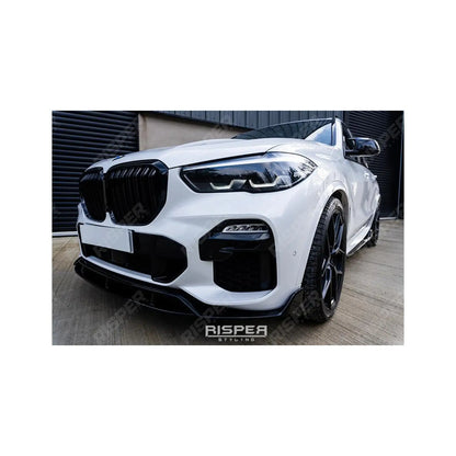 Black Knight Front Splitter in Gloss Black For BMW X5 G05 M Sport 2018-2022