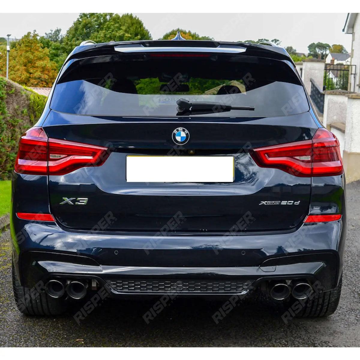Black Knight Rear Roof Spoiler In Gloss Black For BMW X3 G01 PRE LCI 2018-2022