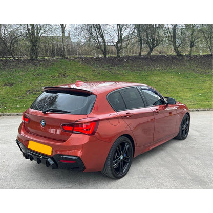 BMW 1 Series F20 LCI Facelift M Sport 2015-2019 Gloss Black Rear Diffuser Valance - TMC Motorsport