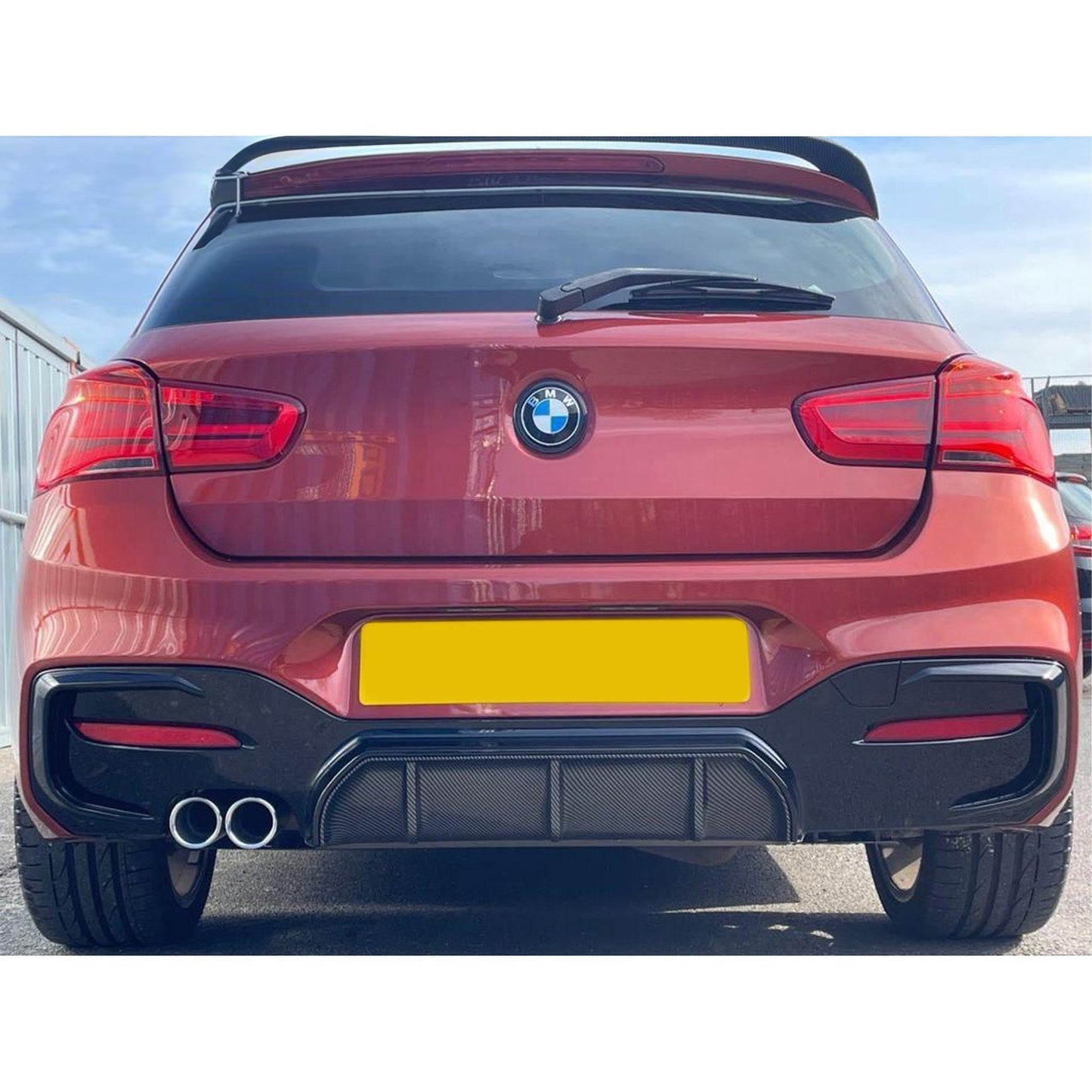 Bmw 1 Series F20 M Sport Lci 2015-2019 Rear Diffuser In Carbon Look 00____ - TMC Motorsport
