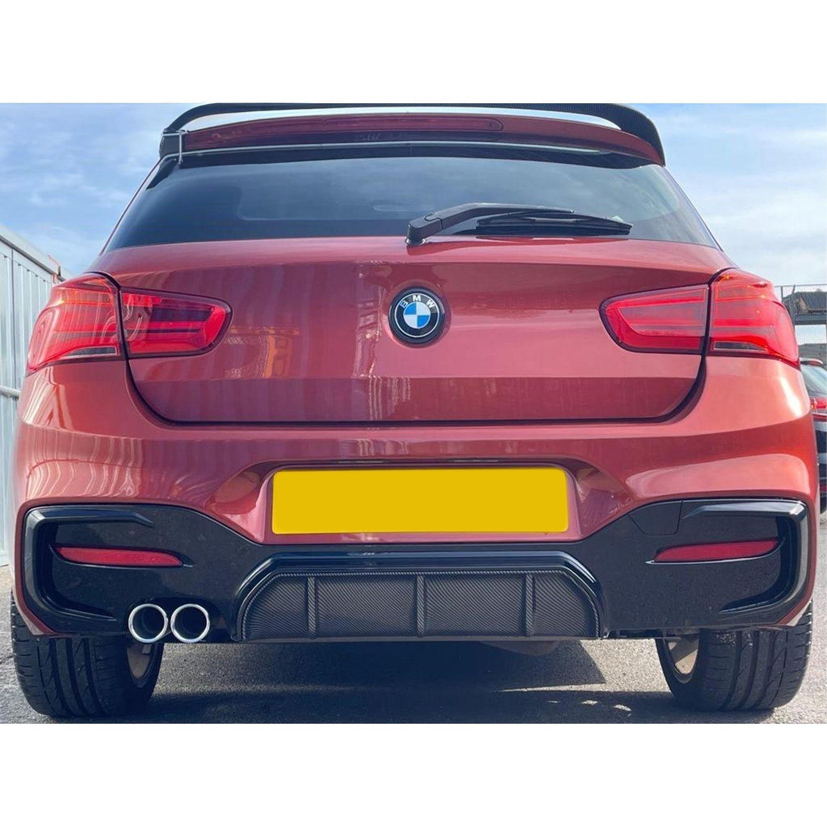 Bmw 1 Series F20 M Sport Lci 2015-2019 Rear Diffuser In Carbon Look 00____ - TMC Motorsport