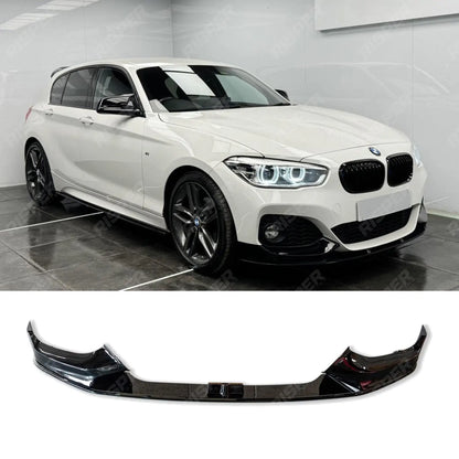 BMW 1 Series F20 M Sport LCI Facelift 2015-2019 Gloss Black Front Splitter Lip