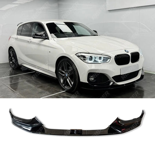 BMW 1 Series F20 M Sport LCI Facelift 2015-2019 Gloss Black Front Splitter Lip