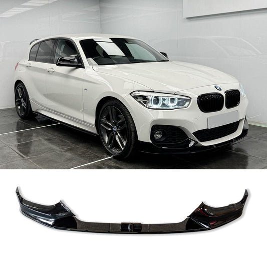 BMW 1 Series F20 M Sport LCI Facelift 2015-2019 Gloss Black Front Splitter Lip - TMC Motorsport
