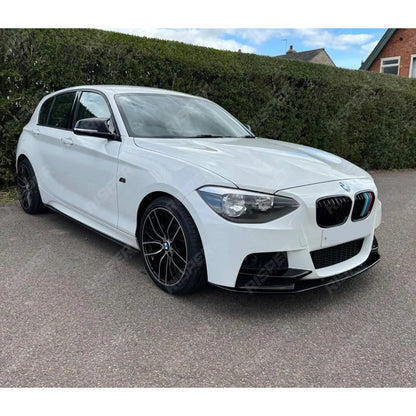 Bmw 1 Series F20 M Sport Pre Lci 2012-2015 Front Splitter In Gloss Black