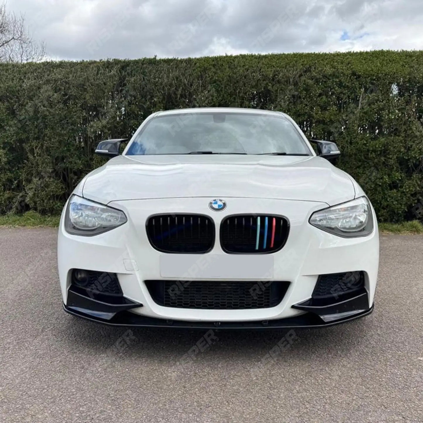 Bmw 1 Series F20 M Sport Pre Lci 2012-2015 Front Splitter In Gloss Black