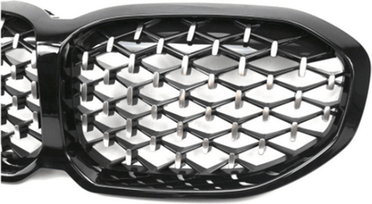 BMW 1 Series F40 2018 - 2024 Gloss Black Diamond Style Front Grill - TMC Motorsport