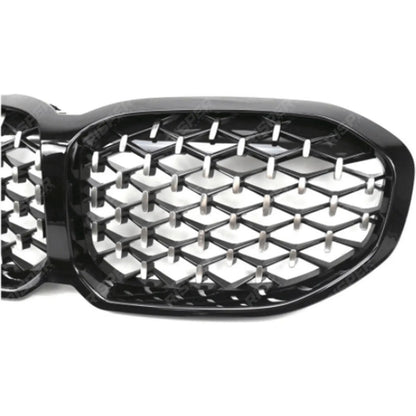 BMW 1 Series F40 2018 - 2024 Gloss Black Diamond Style Front Grill