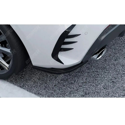 BMW 1 SERIES F40 M SPORT 2019-2024 REAR BUMPER CORNER SPLITTERS IN GLOSS BLACK