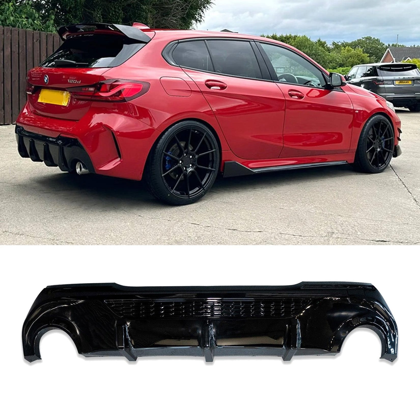 BMW 1 Series F40 M135i 2018 - 2024 Gloss Black Rear Diffuser - TMC Motorsport