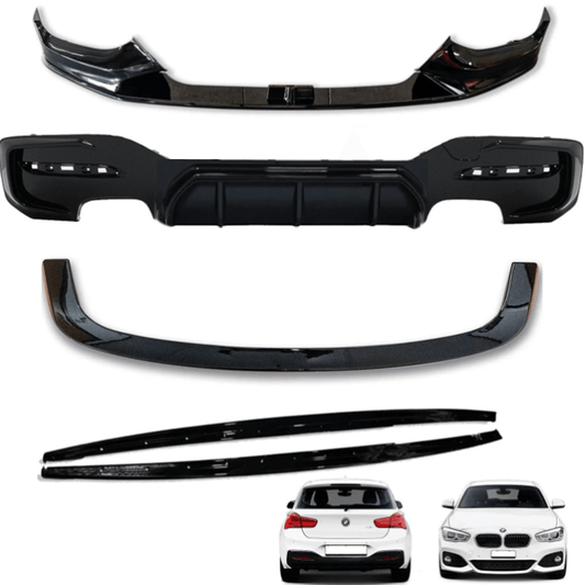 BMW 1 Series LCI M Sport F20 F21 2015-2019 Gloss Black Full Aero Body Kit - Diffuser 00___00 - TMC Motorsport