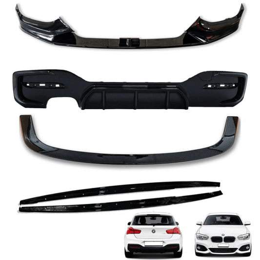 BMW 1 Series LCI M Sport F20 F21 2015-2019 Gloss Black Full Aero Body Kit - Diffuser 00____ - TMC Motorsport