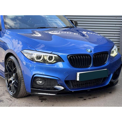 BMW 2 Series F22 F23 M Sport Front Splitter 2013-2021 Gloss Black - TMC Motorsport