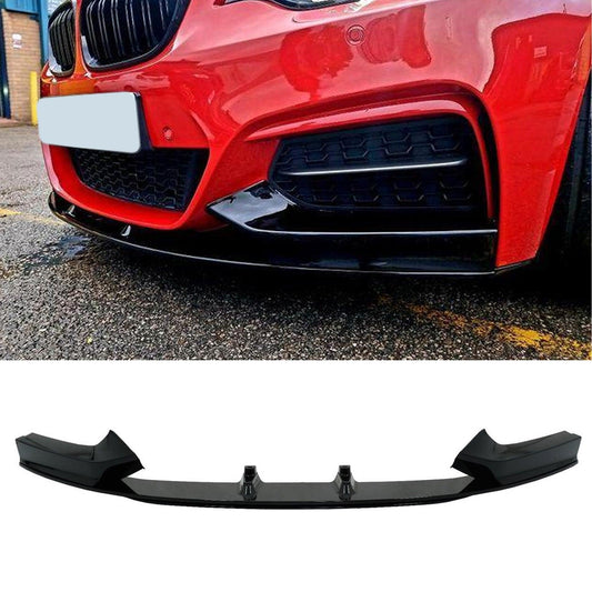 BMW 2 Series F22 F23 M Sport Front Splitter 2013-2021 Gloss Black - TMC Motorsport