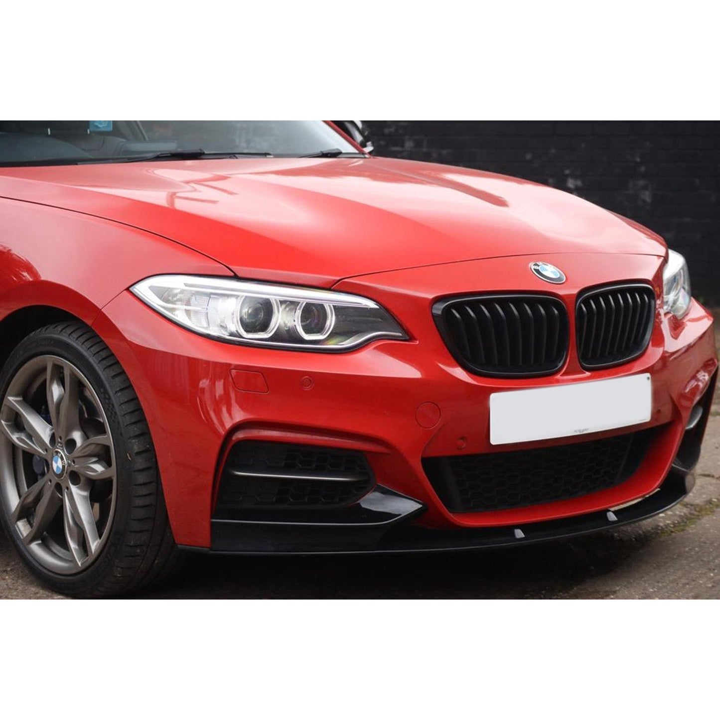 BMW 2 Series F22 F23 M Sport Front Splitter 2013-2021 Gloss Black - TMC Motorsport
