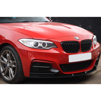 BMW 2 Series F22 F23 M Sport Front Splitter 2013-2021 Gloss Black - TMC Motorsport