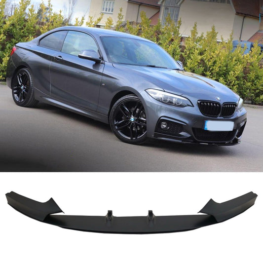 BMW 2 Series F22 F23 M Sport Front Splitter 2013-2021 Matte Black - TMC Motorsport