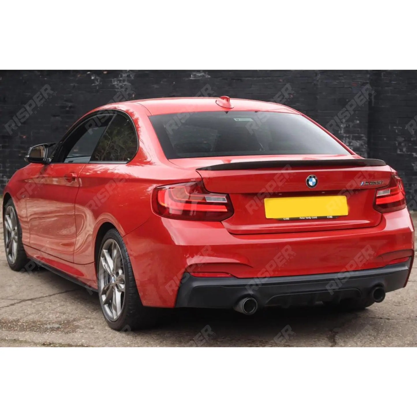 BMW 2 Series F22 M Sport 2013-2018 Matte Black Rear Diffuser - Dual Single Exit