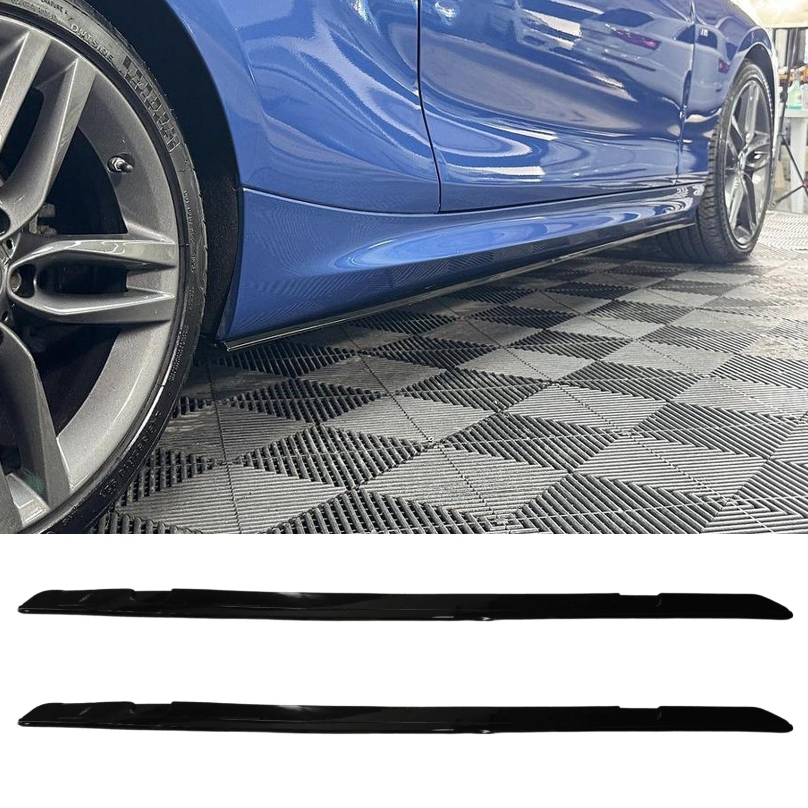 Bmw 2 Series F22 M Sport 2014-2021 Side Skirt Splitters In Gloss Black - TMC Motorsport
