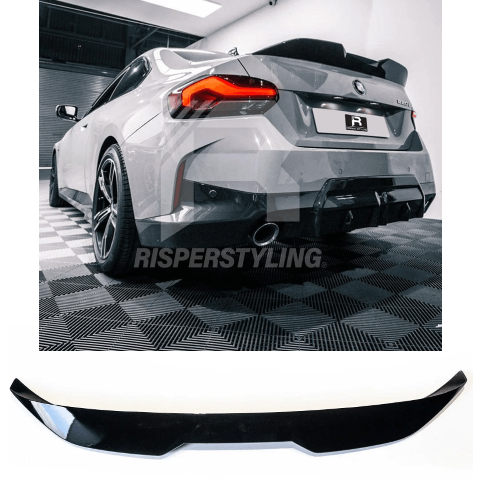 BMW 2 Series G42 2022+ Gloss Black MP Style Rear Spoiler - TMC Motorsport