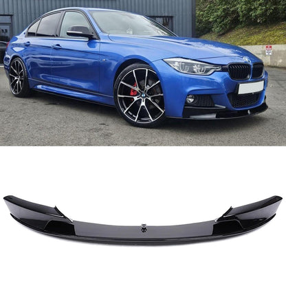 BMW 3 Series F30 F31 F35 M Sport Front Splitter in Gloss Black - TMC Motorsport