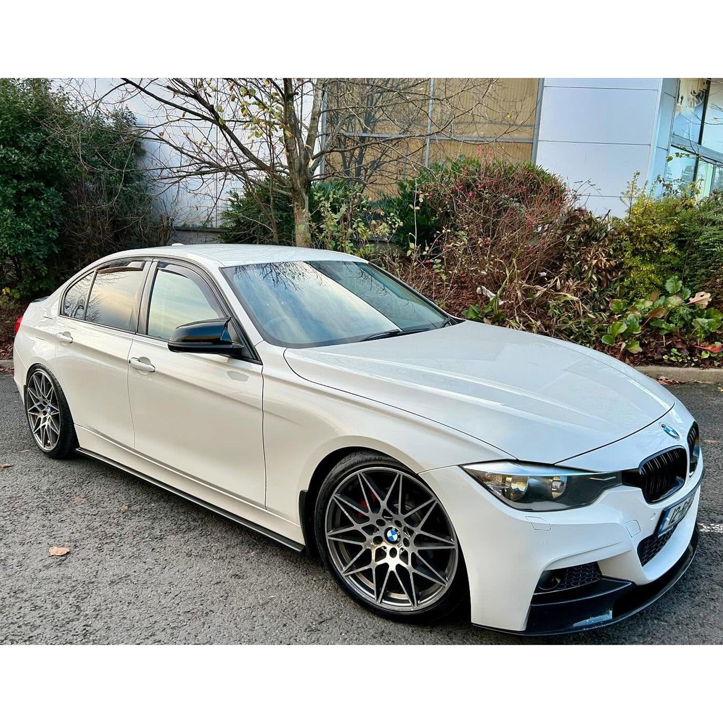 BMW 3 Series F30 F31 F35 M Sport Front Splitter in Gloss Black - TMC Motorsport