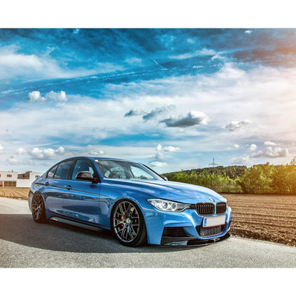 BMW 3 Series F30 F31 F35 M Sport Front Splitter in Gloss Black - TMC Motorsport
