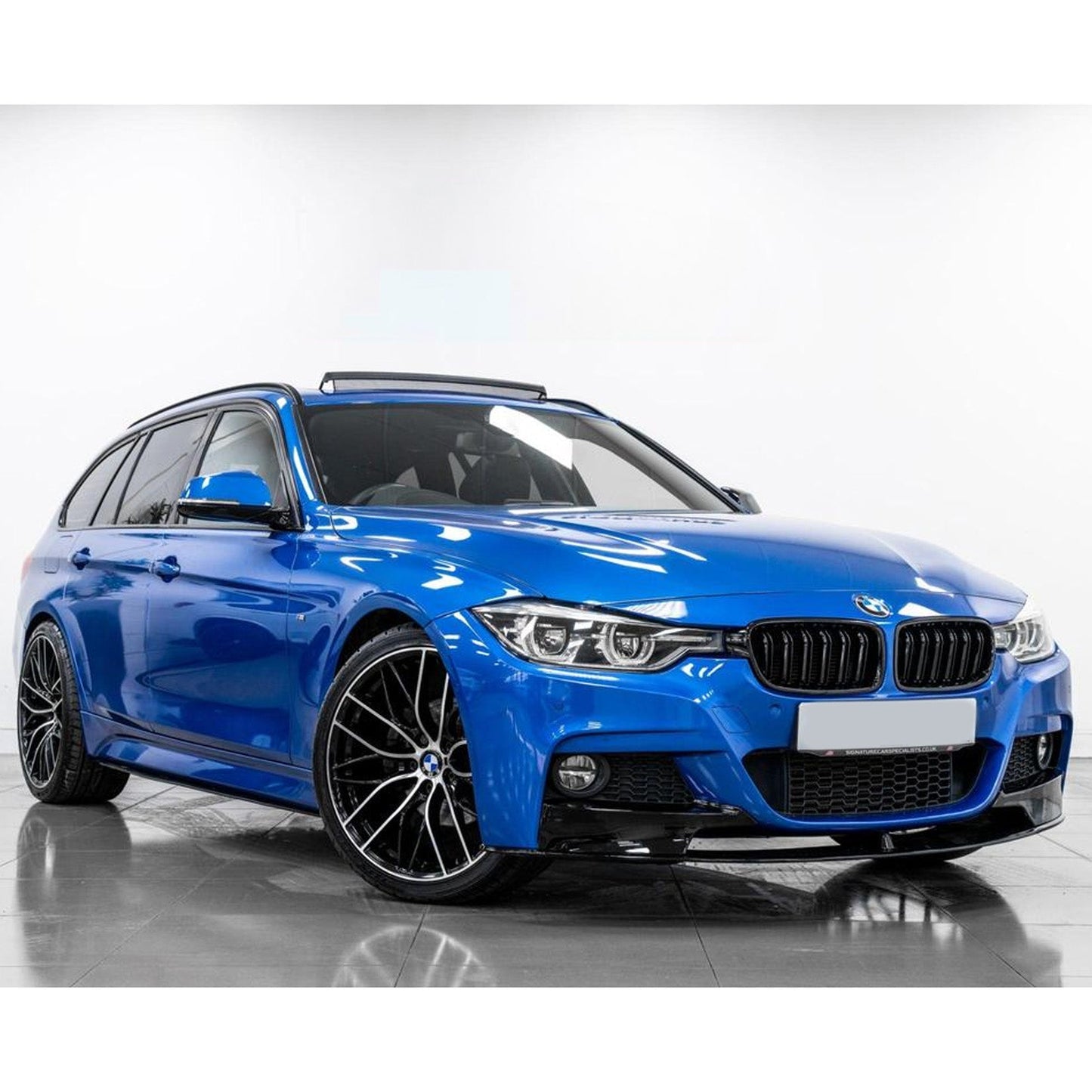 BMW 3 Series F30 F31 F35 M Sport Front Splitter in Gloss Black - TMC Motorsport