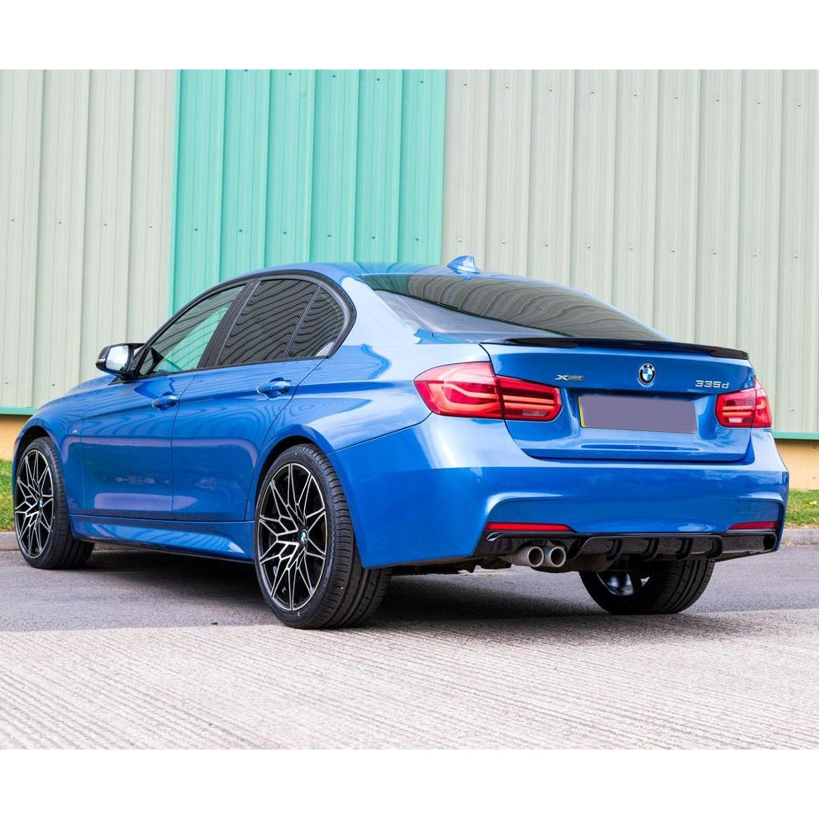 BMW 3 Series F30 F35 M Performance Gloss Black Rear Diffuser M Sport Twin Exit - TMC Motorsport