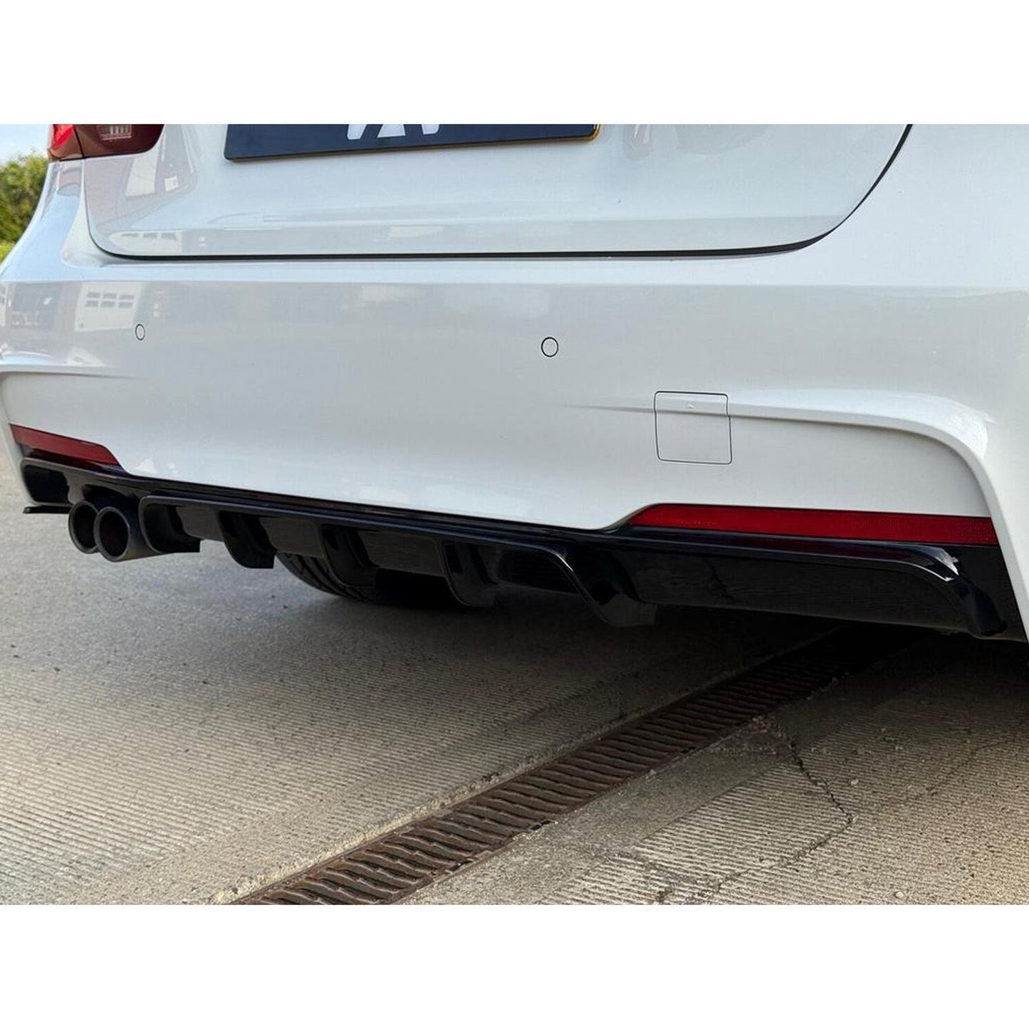 BMW 3 Series F30 F35 M Performance Gloss Black Rear Diffuser M Sport Twin Exit - TMC Motorsport