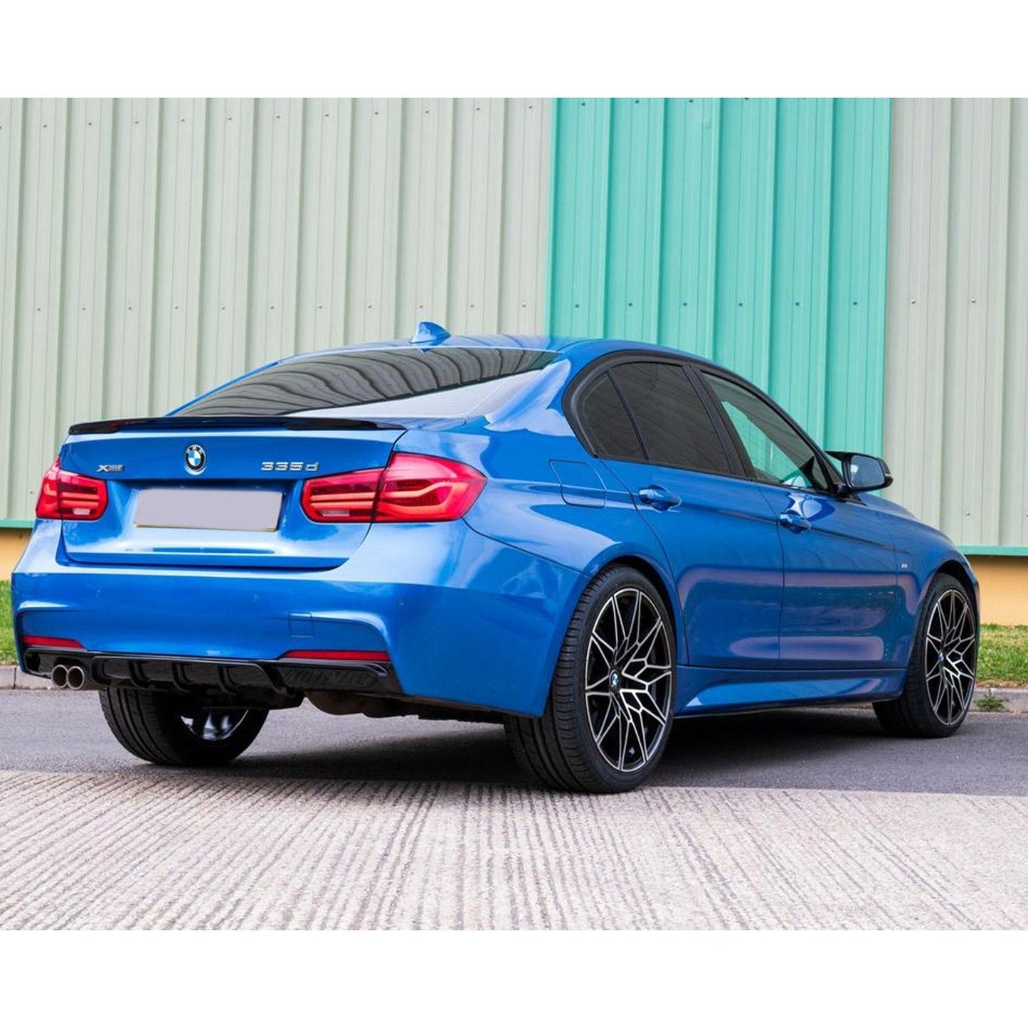 BMW 3 Series F30 F35 M Performance Gloss Black Rear Diffuser M Sport Twin Exit - TMC Motorsport