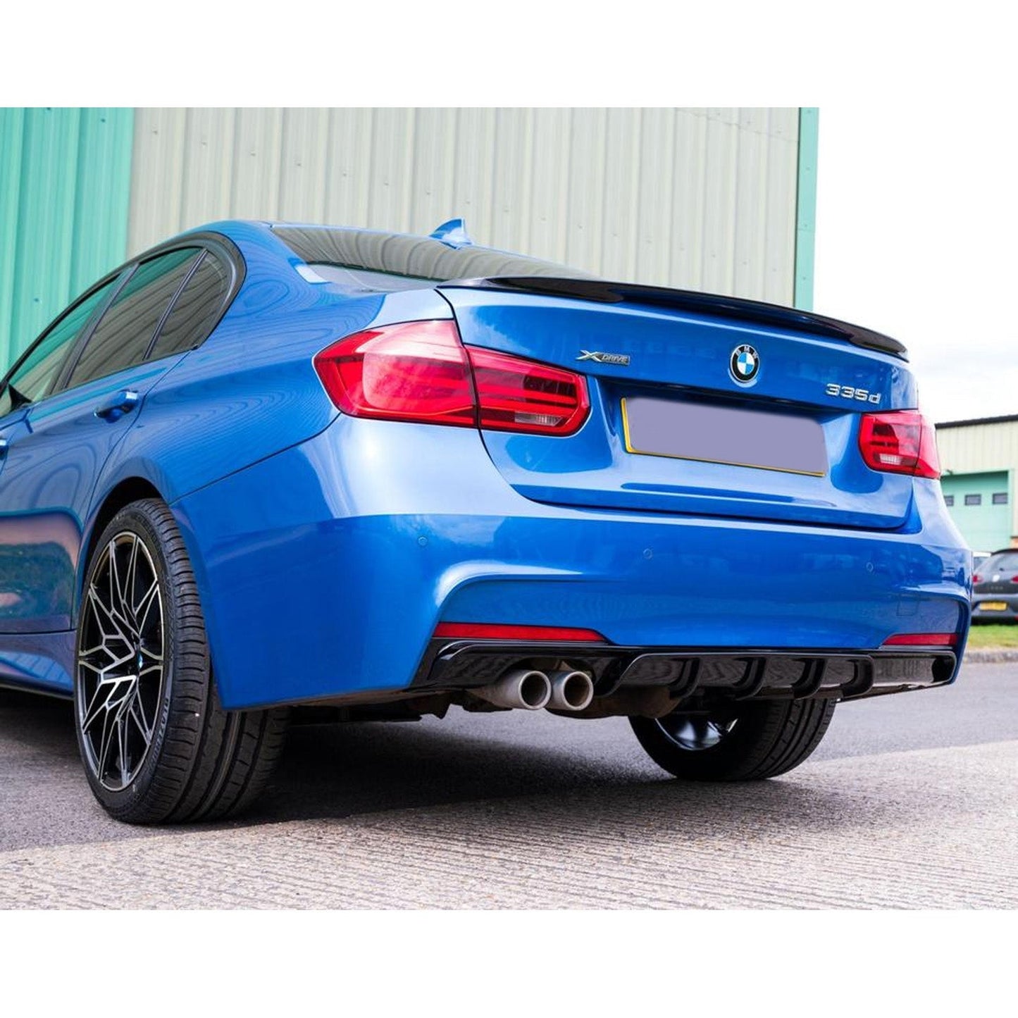 BMW 3 Series F30 F35 M Performance Gloss Black Rear Diffuser M Sport Twin Exit - TMC Motorsport
