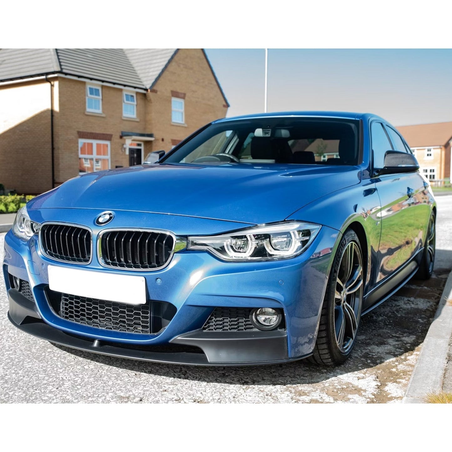 BMW 3 Series F30 F35 M Sport 2011-19 Front Splitter Lip in Matte Black - TMC Motorsport