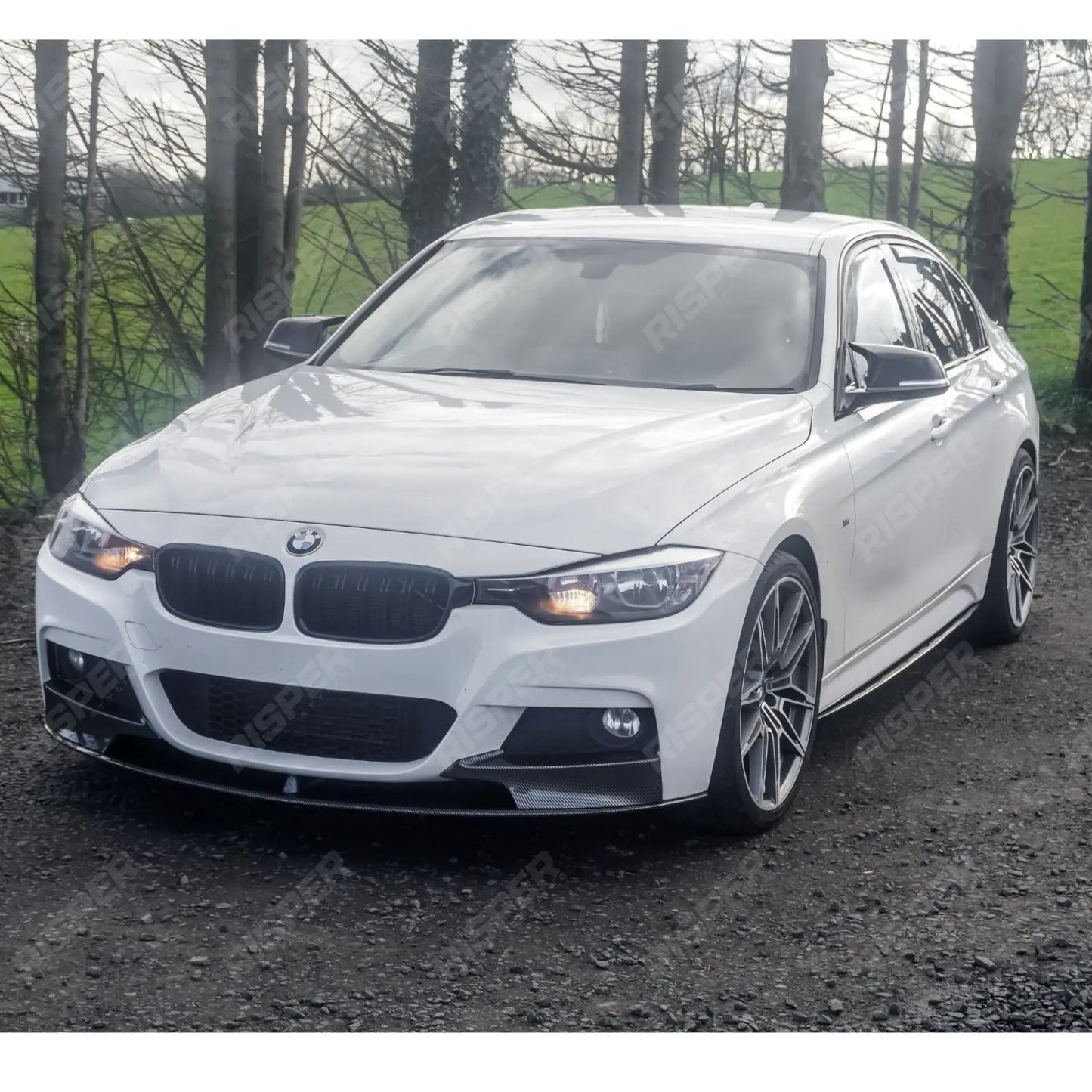BMW 3 Series F30 F35 M Sport Side Skirt Splitters - Carbon Style