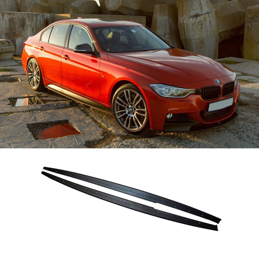 BMW 3 Series F30 F35 M Sport Side Skirt Splitters - Matte Black - TMC Motorsport