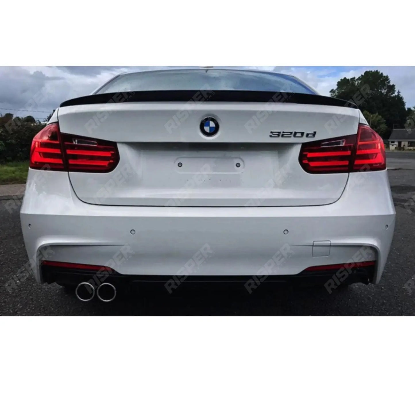 BMW 3 Series F30 M Sport 2012-2018 Carbon Look Full Aero Body Kit - Diffuser 00___