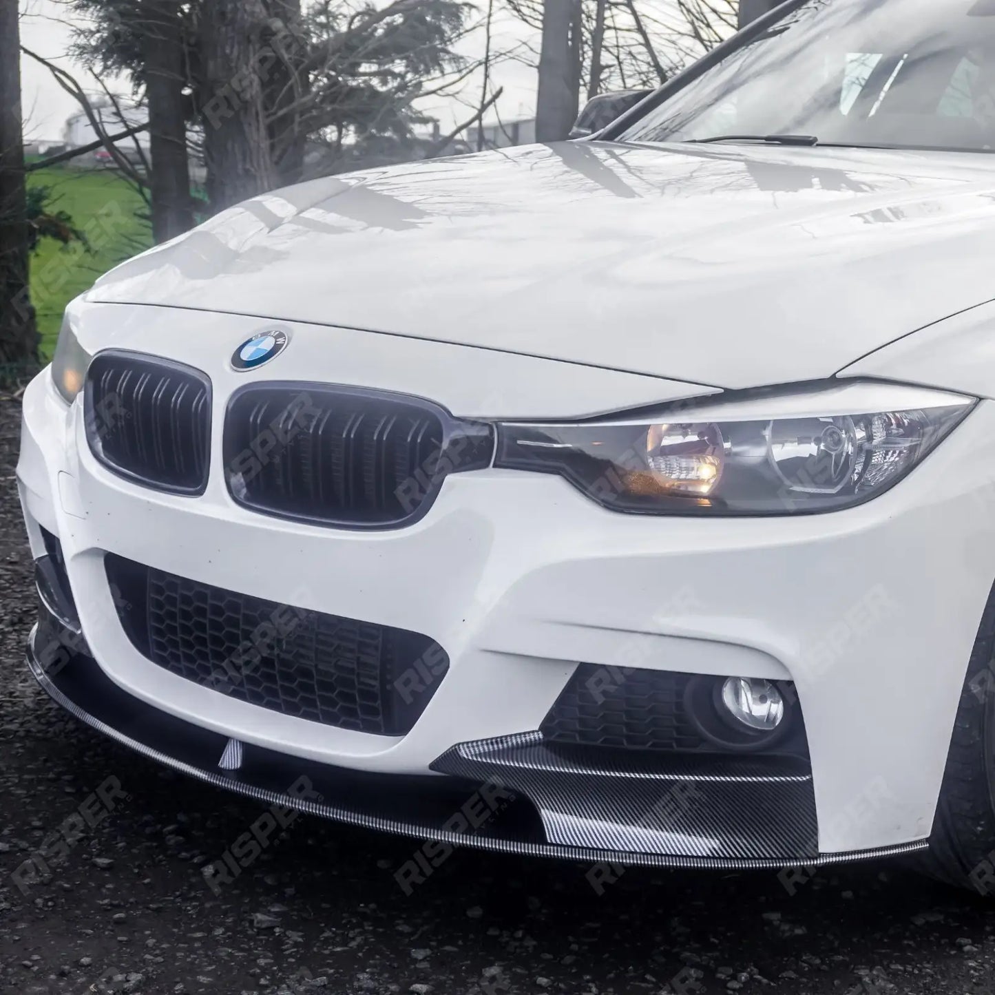 BMW 3 Series F30 M Sport 2012-2018 Carbon Look Full Aero Body Kit - Diffuser 00__00