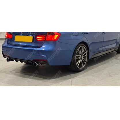 BMW 3 Series F30 M Sport 2012-2018 Gloss Black Full Aero Body Kit - Diffuser 0___0