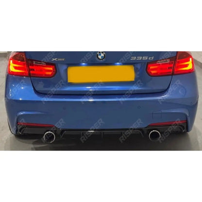 BMW 3 Series F30 M Sport 2012-2018 Gloss Black Full Aero Body Kit - Diffuser 0___0