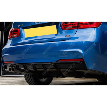 BMW 3 Series F30 M Sport 2012-2018 Gloss Black Full Aero Body Kit - Diffuser 00___