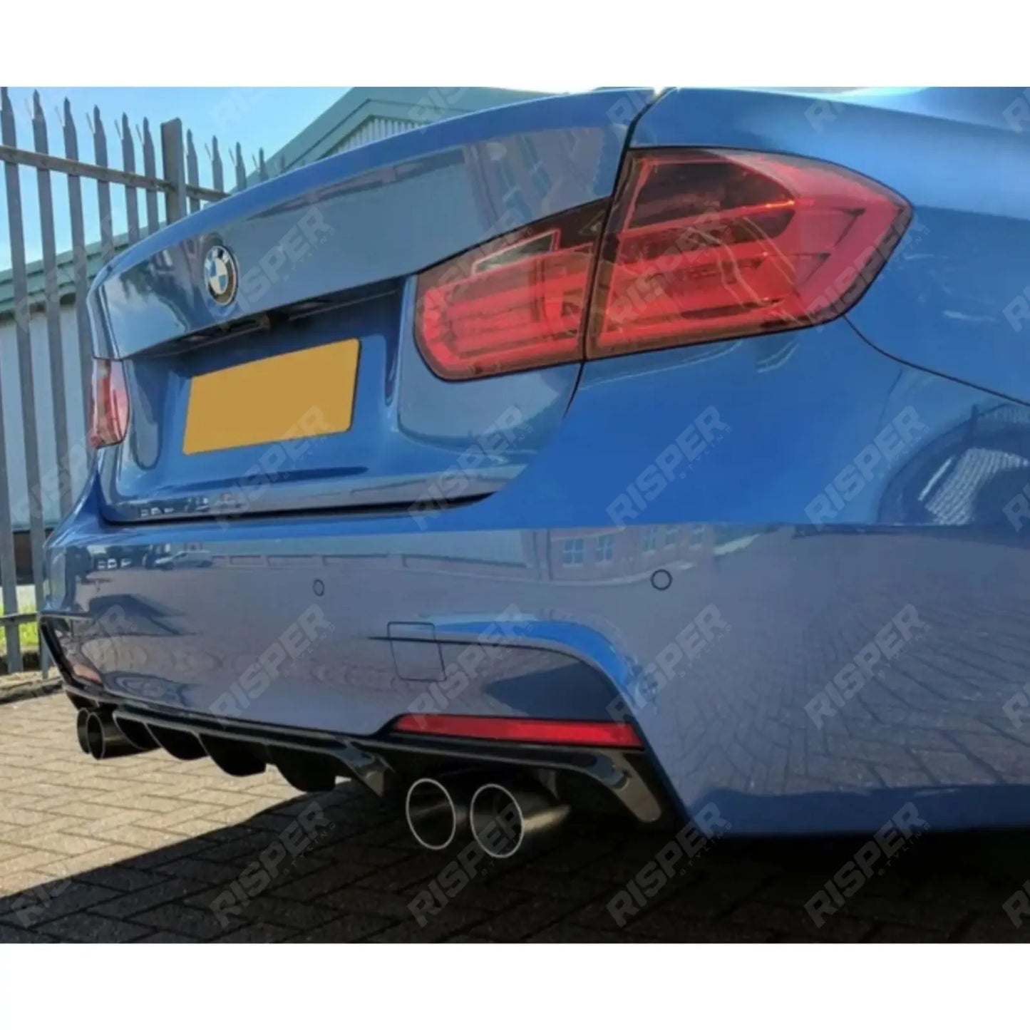 BMW 3 Series F30 M Sport 2012-2018 Gloss Black Full Aero Body Kit - Diffuser 00__00