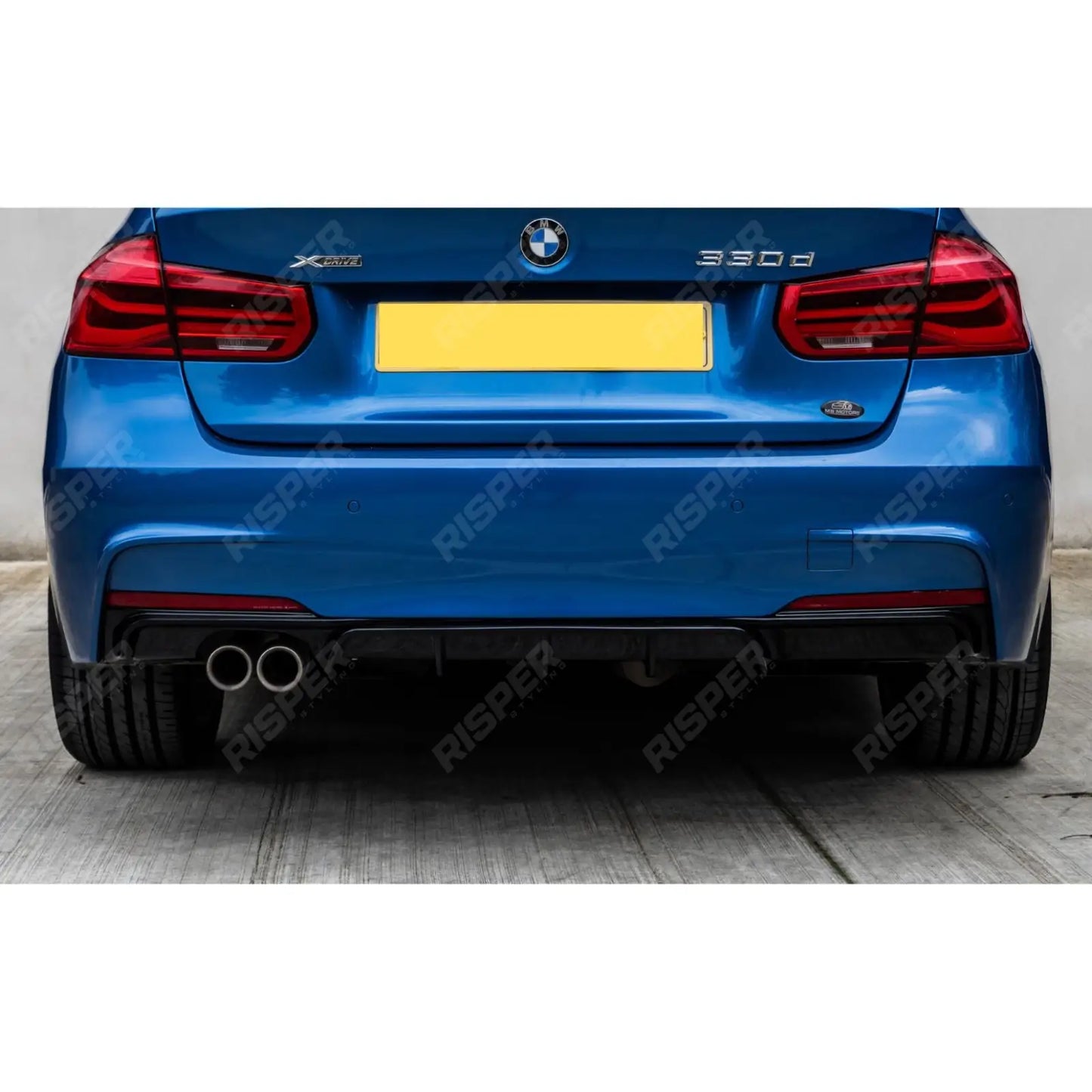 BMW 3 Series F30 M Sport 2012-2018 Gloss Black Full Aero Body Kit - Diffuser 00___
