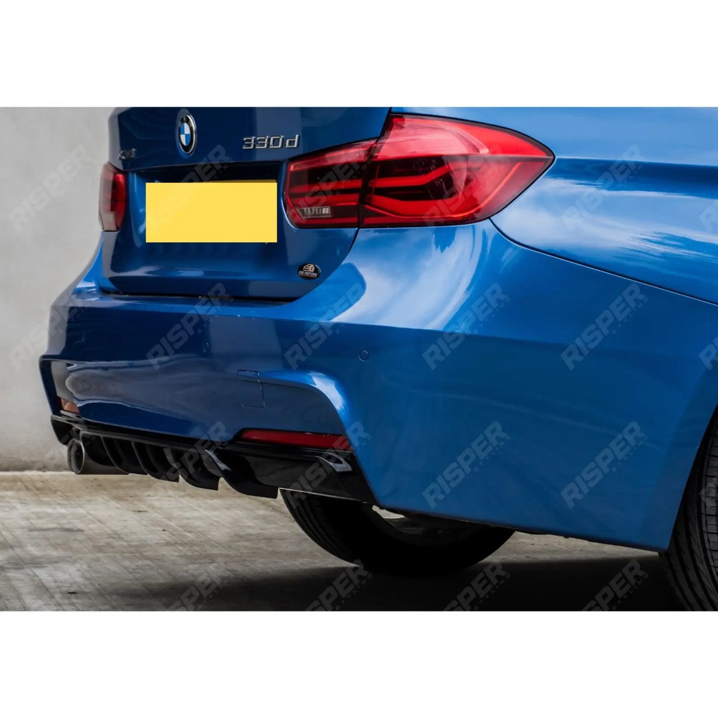 BMW 3 Series F30 M Sport 2012-2018 Gloss Black Full Aero Body Kit - Diffuser 00___
