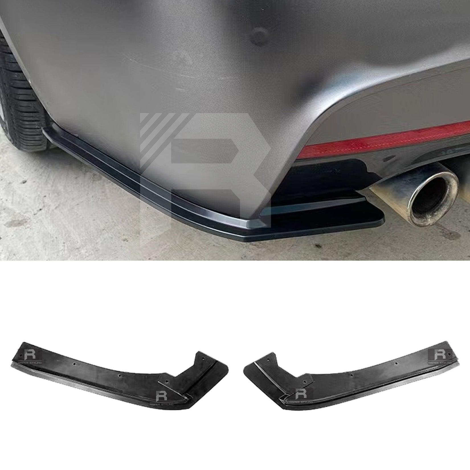 BMW 3 Series F30 M Sport 2012-2018 Gloss Black Rear Bumper Side Splitters - TMC Motorsport