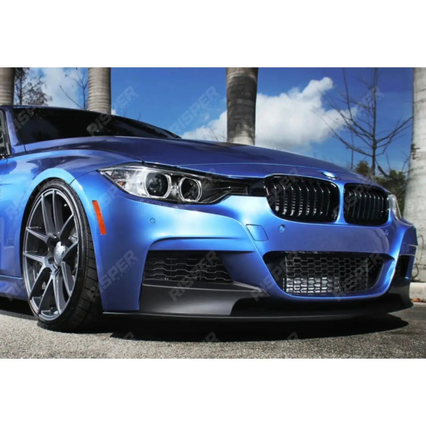 BMW 3 Series F30 M Sport 2012-2018 Matte Black Full Aero Body Kit - Diffuser 0___0
