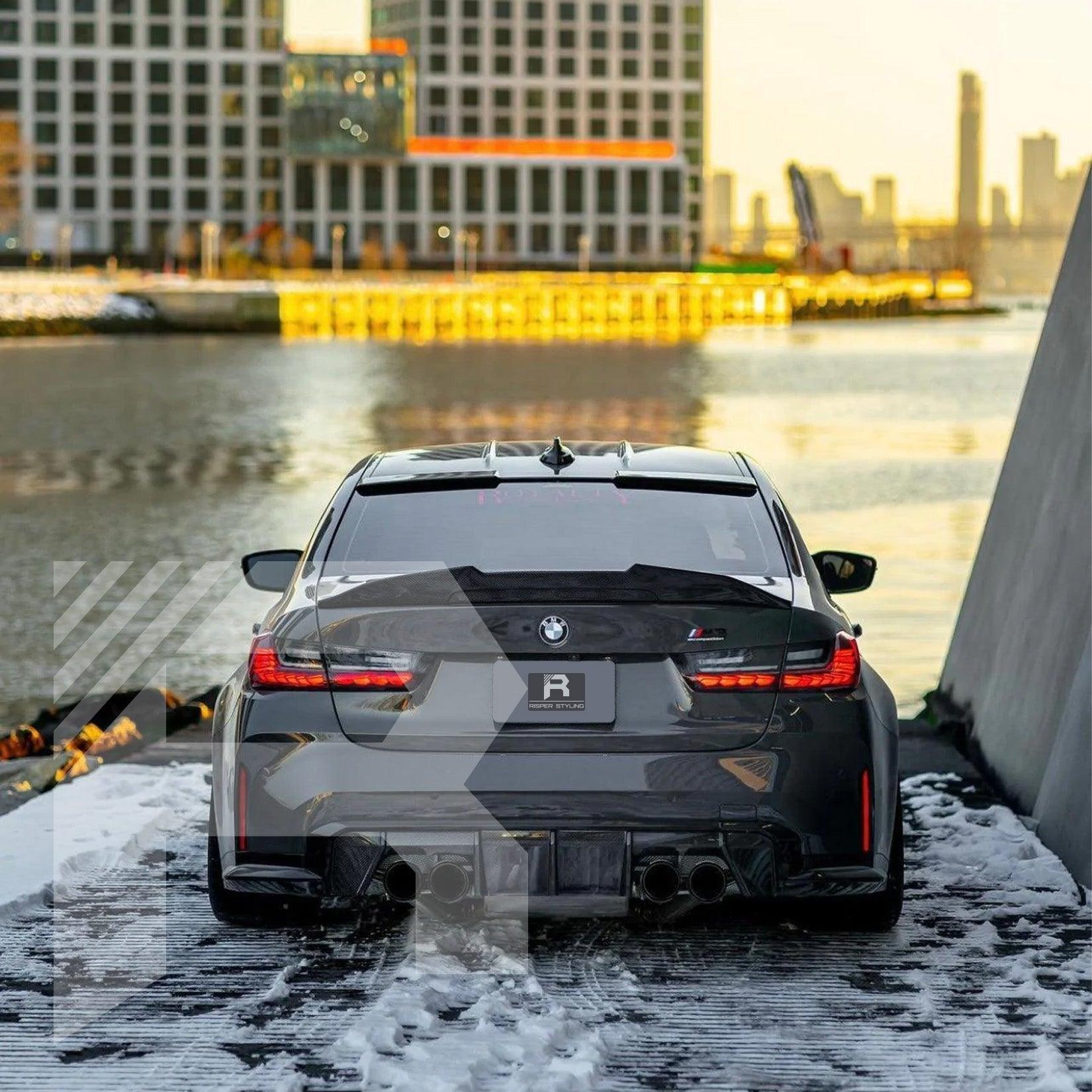 BMW 3 Series G20 2018+ Carbon Look PSM Style Ducktail Spoiler - TMC Motorsport