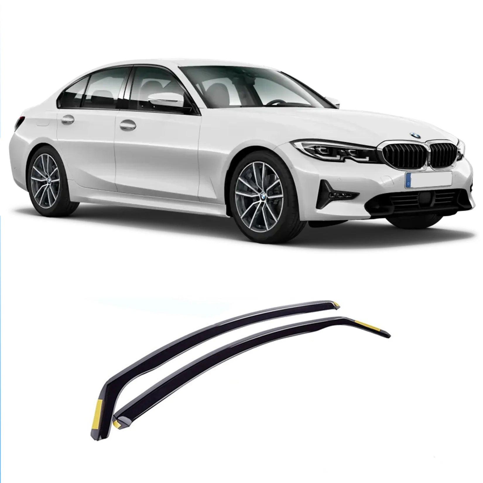 BMW 3 Series G20 2019+ Dark Smoke 2PC STX Internal Wind Deflectors Front Doors - TMC Motorsport