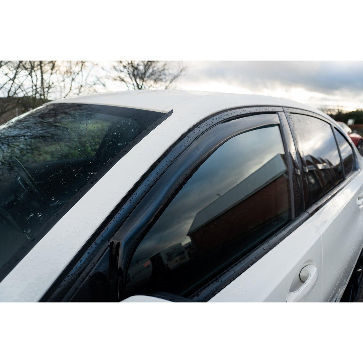 BMW 3 Series G20 2019+ Dark Smoke 2PC STX Internal Wind Deflectors Front Doors - TMC Motorsport