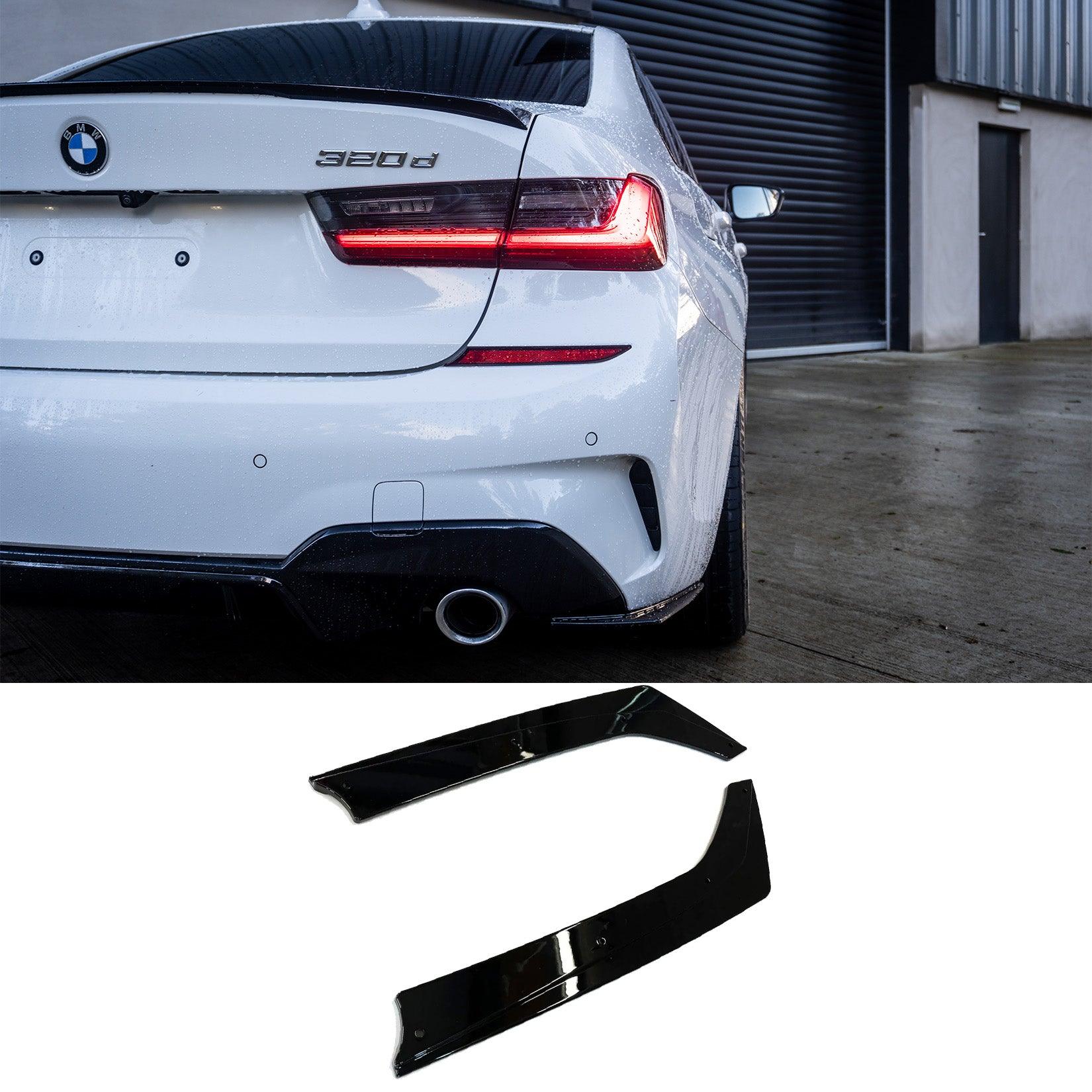 BMW 3 Series G20 G28 2018+ Gloss Black Rear Spats Extensions for M Sport Bumper - TMC Motorsport